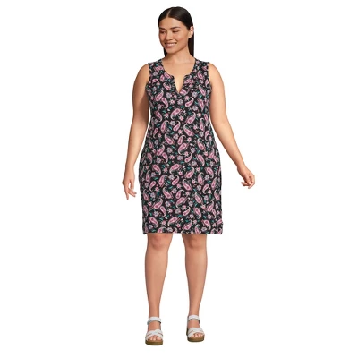 Lands' End Women's Cotton Jersey Sleeveless Swim Cover-up Dress 12 Lands' End Women's Cotton Jersey Sleeveless Swim Cover-up Dress - Image 12