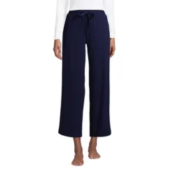 Lands' End Women's Lounge Mid Rise Wide Leg Crop Pajama Pants 14 Lands' End Women's Lounge Mid Rise Wide Leg Crop Pajama Pants -Clothing store GUEST 7632d906 5c9e 4043 a27f efa73f1a8fc6