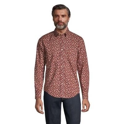 Lands' End Men's Traditional Fit Essential Lightweight Poplin Shirt 16 Lands' End Men's Traditional Fit Essential Lightweight Poplin Shirt - Image 16