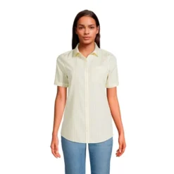 Lands' End Lands' End Women's Short Sleeve No Iron Shirt -Clothing store GUEST 76a59989 06a4 461c bc92 9978bb5cd5da