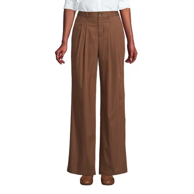 Lands' End Women's High Rise Crisp Poplin Chino Wide Leg Pants 2 Lands' End Women's High Rise Crisp Poplin Chino Wide Leg Pants - Image 2