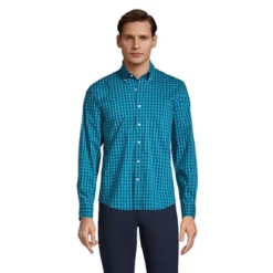 Lands' End Men's Traditional Fit Comfort-First Shirt With Coolmax Printed -Clothing store GUEST 77f35ed6 b664 4e23 83b1 5d638259a964