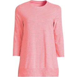 Lands' End Women's 3/4 Sleeve Slub Jersey Swing Tunic -Clothing store GUEST 788ca974 e984 42df ab0e 434b588b4d98