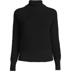 Lands' End Women's Drifter Cotton Must Have T-Neck Sweater -Clothing store GUEST 7998ff5f 440e 421c 9045 eef6abddee19