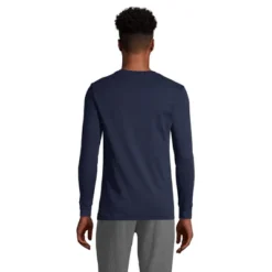 Lands' End Men's Knit Rib Pajama Henley