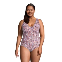 Lands' End Women's SlenderSuit Grecian Tummy Control Chlorine Resistant One Piece Swimsuit -Clothing store GUEST 7b3582f3 7618 4487 84db 09b6918d5ef7