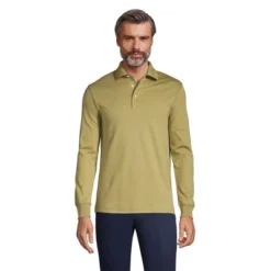 Lands' End Men's Long Sleeve Super Soft Supima Polo Shirt -Clothing store GUEST 7f0e98ce 4455 4bff aae2 deebd9d683f3