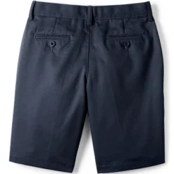 Lands' End School Uniform Little Boys Slim Plain Front Stain Resistant Wrinkle Resistant Chino Shorts