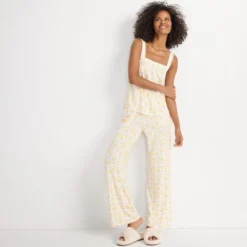 Lands' End Women's Cooling 2 Piece Pajama Set - Sleeveless Square Neck Top And Pants -Clothing store GUEST 82427425 8ebb 4058 8116 37e6b1a34f3a