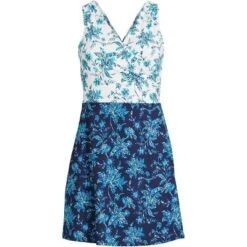 Lands' End Women's Chlorine Resistant Tummy Control Surplice Wrap Swim Dress One Piece Swimsuit 11 Lands' End Women's Chlorine Resistant Tummy Control Surplice Wrap Swim Dress One Piece Swimsuit -Clothing store GUEST 8637c978 199f 4d57 9110 1d39cc54c764