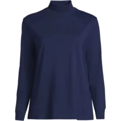 Lands' End Women's Plus Size Long Sleeve Super T Mock -Clothing store GUEST 884d76b6 c312 46c5 a63b d23426edd570