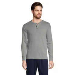 Lands' End Men's Knit Rib Pajama Henley -Clothing store GUEST 885b2d3b 87e3 4fd4 9b44 061eb1c73b8e