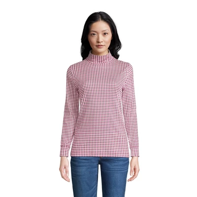 Lands' End Women's Long Sleeve Supima Mock Turtleneck 8 Lands' End Women's Long Sleeve Supima Mock Turtleneck - Image 8