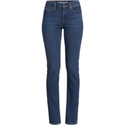 Lands' End Lands' End Women's Tall Recover Mid Rise Straight Leg Blue Jeans 12 Lands' End Lands' End Women's Tall Recover Mid Rise Straight Leg Blue Jeans -Clothing store GUEST 8b510a70 f3da 4648 b12c 3d769d18be13