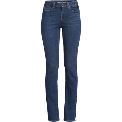 Lands' End Lands' End Women's Tall Recover Mid Rise Straight Leg Blue Jeans 6 Lands' End Lands' End Women's Tall Recover Mid Rise Straight Leg Blue Jeans - Image 6