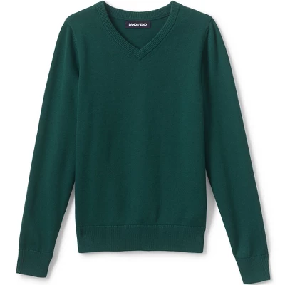 Lands' End School Uniform Boys Cotton Modal Fine Gauge V-neck Sweater 7 Lands' End School Uniform Boys Cotton Modal Fine Gauge V-neck Sweater - Image 7