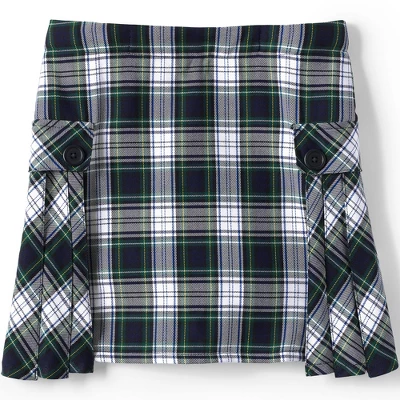 Lands' End School Uniform Girls Slim Side Pleat Plaid Skort Above Knee 5 Lands' End School Uniform Girls Slim Side Pleat Plaid Skort Above Knee - Image 5