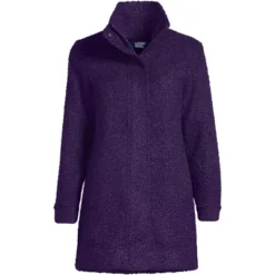 Lands' End Women's Boucle Fleece Coat -Clothing store GUEST 8da26654 681a 4629 b33a d1d4332fd632