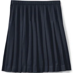Lands' End Lands' End School Uniform Girls Solid Pleated Skirt Below The Knee