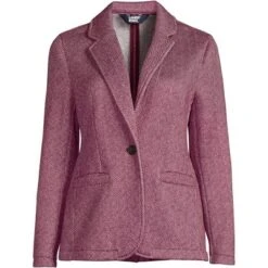 Lands' End Women's Sweater Fleece Blazer Jacket - The Blazer -Clothing store GUEST 8e8b8136 afed 421b 9dee 14b3b9c80a9b