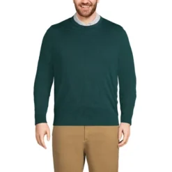 Lands' End Men's Fine Gauge Supima Cotton Crewneck Sweater -Clothing store GUEST 9014158a 1718 4ece acd9 72eebab976cf