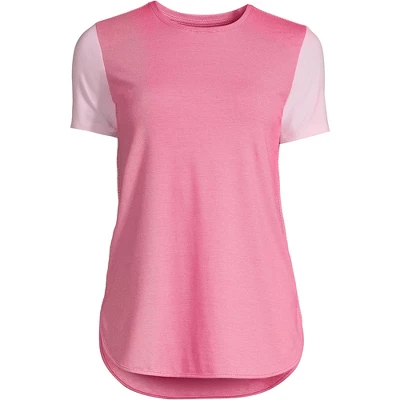 Lands' End Women's Moisture Wicking UPF Sun Short Sleeve Curved Hem Tunic Top-Print 1 Lands' End Women's Moisture Wicking UPF Sun Short Sleeve Curved Hem Tunic Top-Print