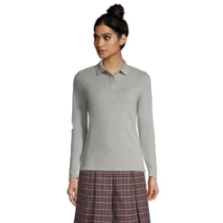 Lands' End School Uniform Women's Long Sleeve Feminine Fit Mesh Polo Shirt -Clothing store GUEST 90bd3fbe b9d1 4750 8147 ac7a135f8a6a