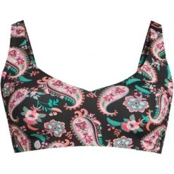 Lands' End Women's Chlorine Resistant Smocked V-neck Bikini Swimsuit Top With Adjustable Straps -Clothing store GUEST 94116a19 13a2 402b 9ae8 051f0474fb68