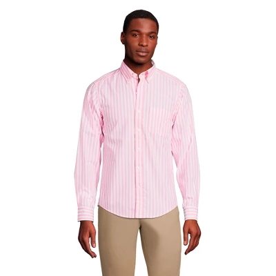 Lands' End Men's Traditional Fit Essential Lightweight Poplin Shirt 6 Lands' End Men's Traditional Fit Essential Lightweight Poplin Shirt - Image 6