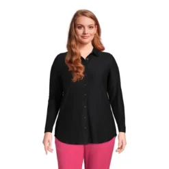 Lands' End Women's Long Sleeve Soft Performance Roll Tab Tunic -Clothing store GUEST 976aa488 abaf 4b9f a48b c2d14116adeb