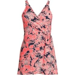 Lands' End Women's Chlorine Resistant V-neck Tulip Wrap Swim Dress One Piece Swimsuit -Clothing store GUEST 984f75df 6908 461a a692 96922b0a2190