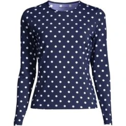 Lands' End Women's Long Crew Neck Long Sleeve Rash Guard UPF 50 Sun Protection Modest Swim Tee -Clothing store GUEST 9afa64ea 9581 4112 b1ac 3b506e3b2d4d