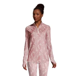 Lands' End Women's Thermaskin Heat Long Sleeve Quarter Zip Long Underwear Thermal Baselayer Top -Clothing store GUEST 9be3ff0d 407d 4049 8019 4dc9956638b2