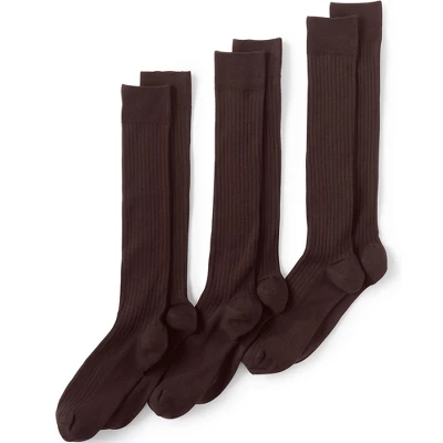 Lands' End Men's Seamless Toe Over The Calf Rib Dress Socks 3-pack 4 Lands' End Men's Seamless Toe Over The Calf Rib Dress Socks 3-pack - Image 4