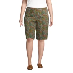 Lands' End Women's Plus Size Mid Rise Elastic Waist Pull On 12" Knockabout Chino Bermuda Shorts -Clothing store GUEST 9fa7f0a2 df52 4718 8348 dd76bd962533