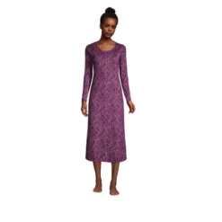 Lands' End Women's Supima Cotton Long Sleeve Midcalf Nightgown -Clothing store GUEST 9fe7fbfd 1581 4068 945a a0a4c57a5d1b