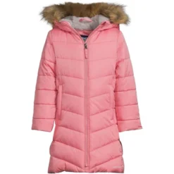 Lands' End Girls Winter Fleece Lined Down Alternative ThermoPlume Coat -Clothing store GUEST a0a61c01 0ef6 4554 9b9f aff9f0731888