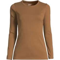 Lands' End Women's Tall All Cotton Long Sleeve Crewneck T-Shirt -Clothing store GUEST a0ddd44e 8a99 47da a39a de8d525b4cdc