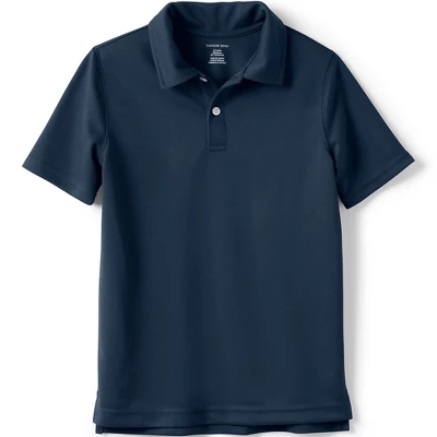 Lands' End Boys Short Sleeve Poly Pique Polo Shirt 4 Lands' End Boys Short Sleeve Poly Pique Polo Shirt - Image 4