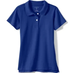 Lands' End School Uniform Girls Short Sleeve Feminine Fit Interlock Polo Shirt -Clothing store GUEST a11159bb 5b45 44fa 9f4f f9e24cffd37e