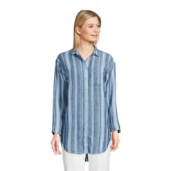 Lands' End Women's Linen Long Sleeve Oversized Relaxed Tunic Top -Clothing store GUEST a2f9a3e4 b3c3 4960 900e c4e24c16de08
