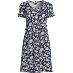 Lands' End Women's Cotton Short Sleeve Knee Length Nightgown -Clothing store GUEST a3022631 857e 4976 8c36 1facf4ea51cd