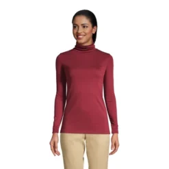 Lands' End Women's Supima Cotton Long Sleeve Turtleneck -Clothing store GUEST a4ef35da acaf 4cdc 9238 1d51904fdef2