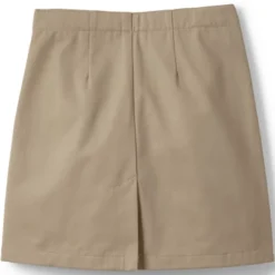 Lands' End School Uniform Girls Slim Blend Chino Skort Above Knee