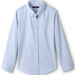 Lands' End School Uniform Girls Long Sleeve No Iron Pinpoint Shirt -Clothing store GUEST a622803d 91fe 4262 8c4b 0f870bdcae16