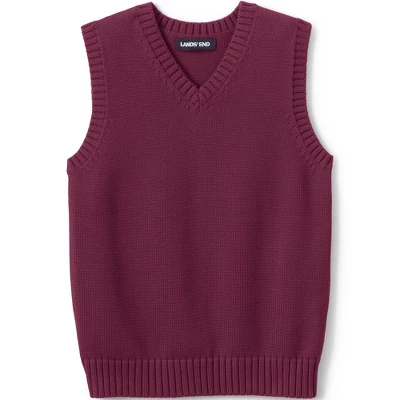 Lands' End School Uniform Kids Cotton Modal Sweater Vest 3 Lands' End School Uniform Kids Cotton Modal Sweater Vest - Image 3