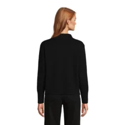Lands' End Women's Cashmere Funnel Neck Sweater
