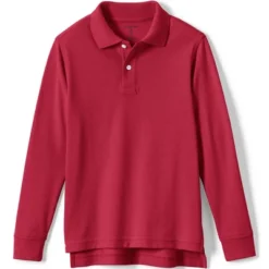 Lands' End School Uniform Kids Long Sleeve Mesh Polo Shirt -Clothing store GUEST a8388fb4 52d1 4e32 948b 95917f2071d7