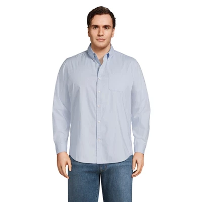 Lands' End Men's Traditional Fit Essential Lightweight Poplin Shirt 8 Lands' End Men's Traditional Fit Essential Lightweight Poplin Shirt - Image 8