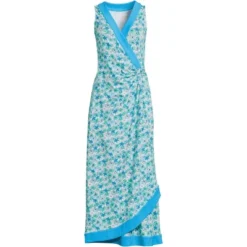 Lands' End Women's Light Weight Cotton Modal Sleeveless Surplice Maxi Dress -Clothing store GUEST a9503775 8414 4730 b8be 06147d14b969